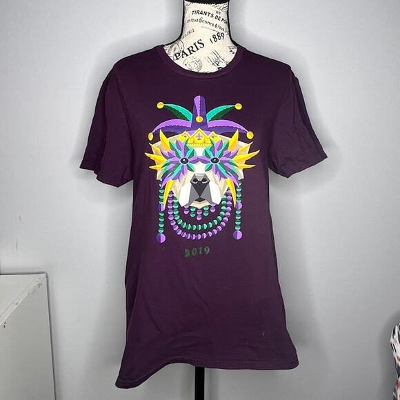 Raising Cane’s SMALL 2019 Mardi Gras Tee Cane's 3 Mask Shirt - Picture 5 of 5